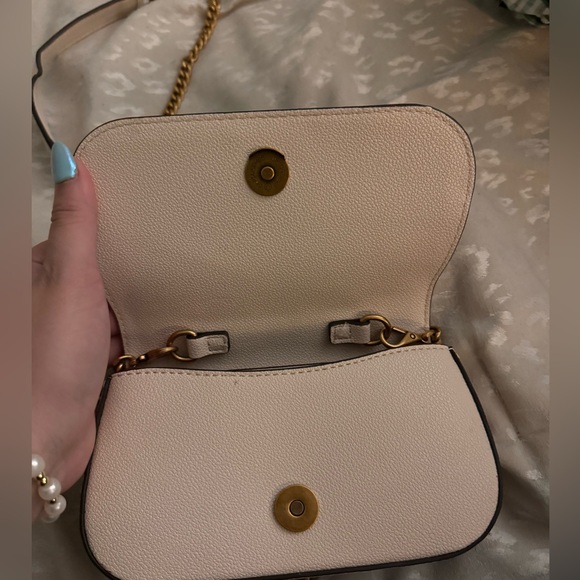 Guess Nelly micro mini flap crossbody leather bag with gold hardware - Picture 6 of 14